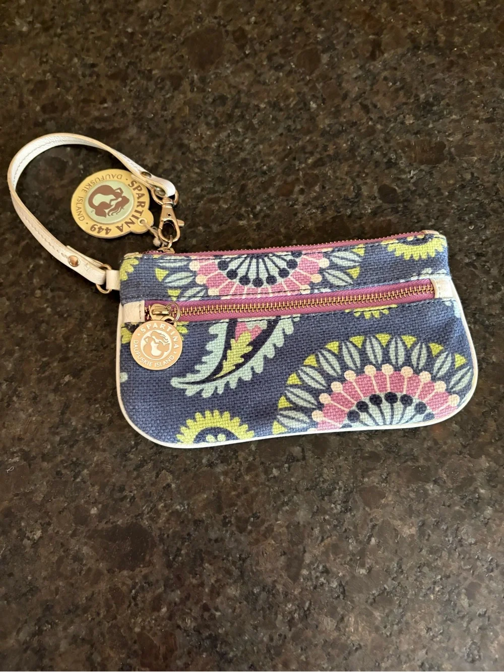NWT Spartina Floral Wristlet